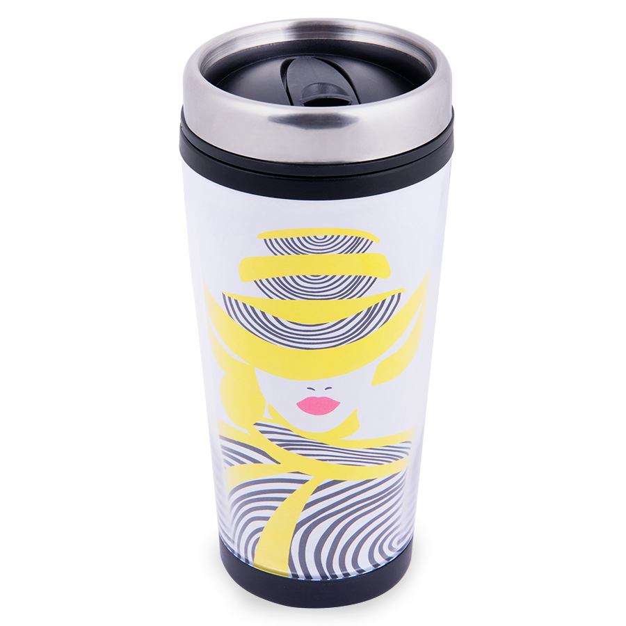 Термокружка DESK под полиграфическую вставку, 350 мл
