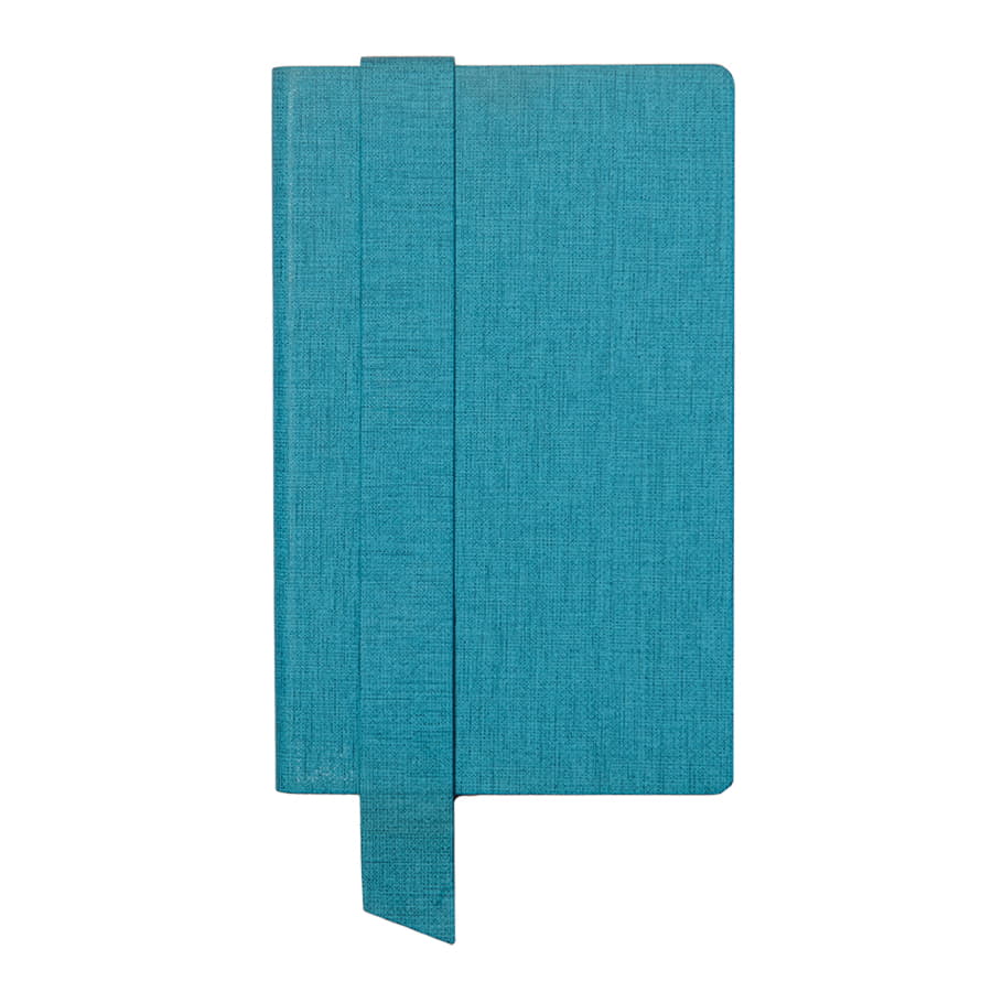 Бизнес-блокнот А5  "Provence", бирюзовый, мягкая обложка, в клетку