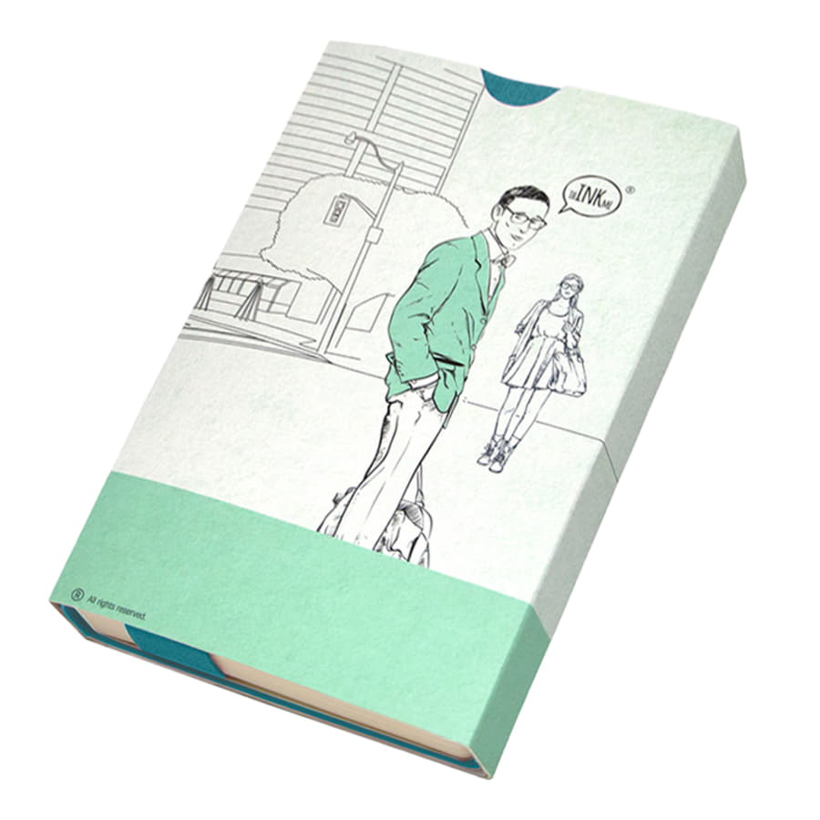 Бизнес-блокнот А5  "Provence", бирюзовый, мягкая обложка, в клетку