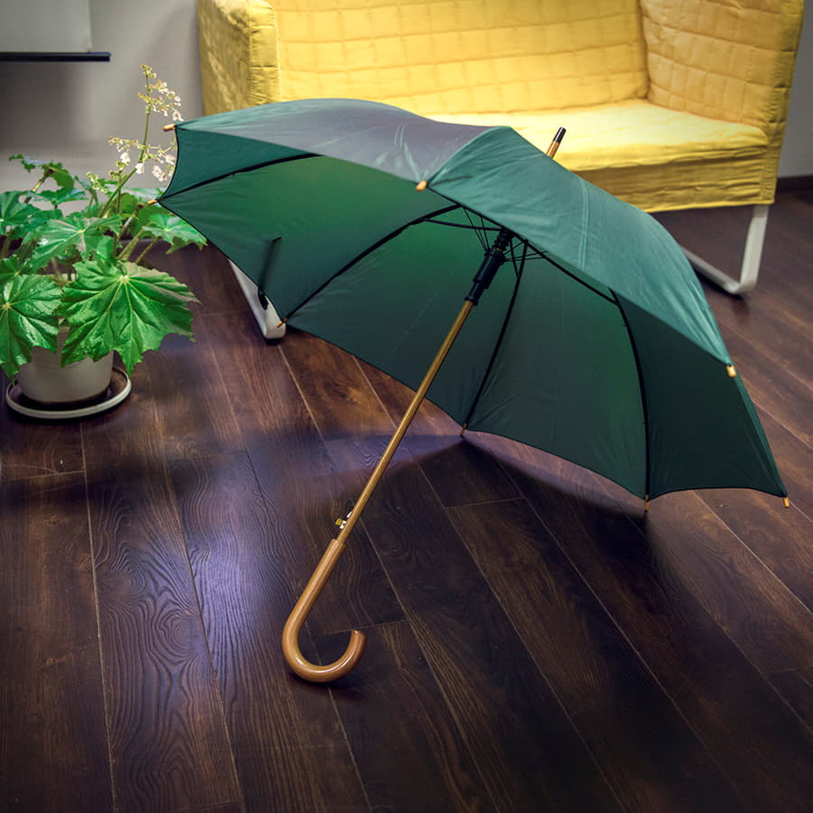 Зонт-трость SANTY, деревянная ручка, механический