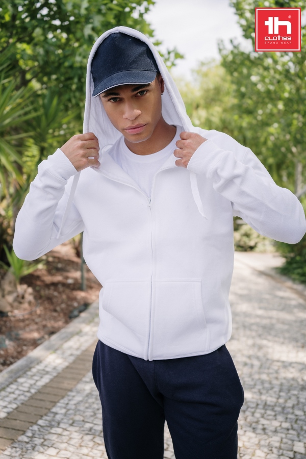 Толстовка мужская с капюшоном на молнии AMSTERDAM, серый меланж, 4XL, 50% хлопок, 50% п/э, 320 г/м2