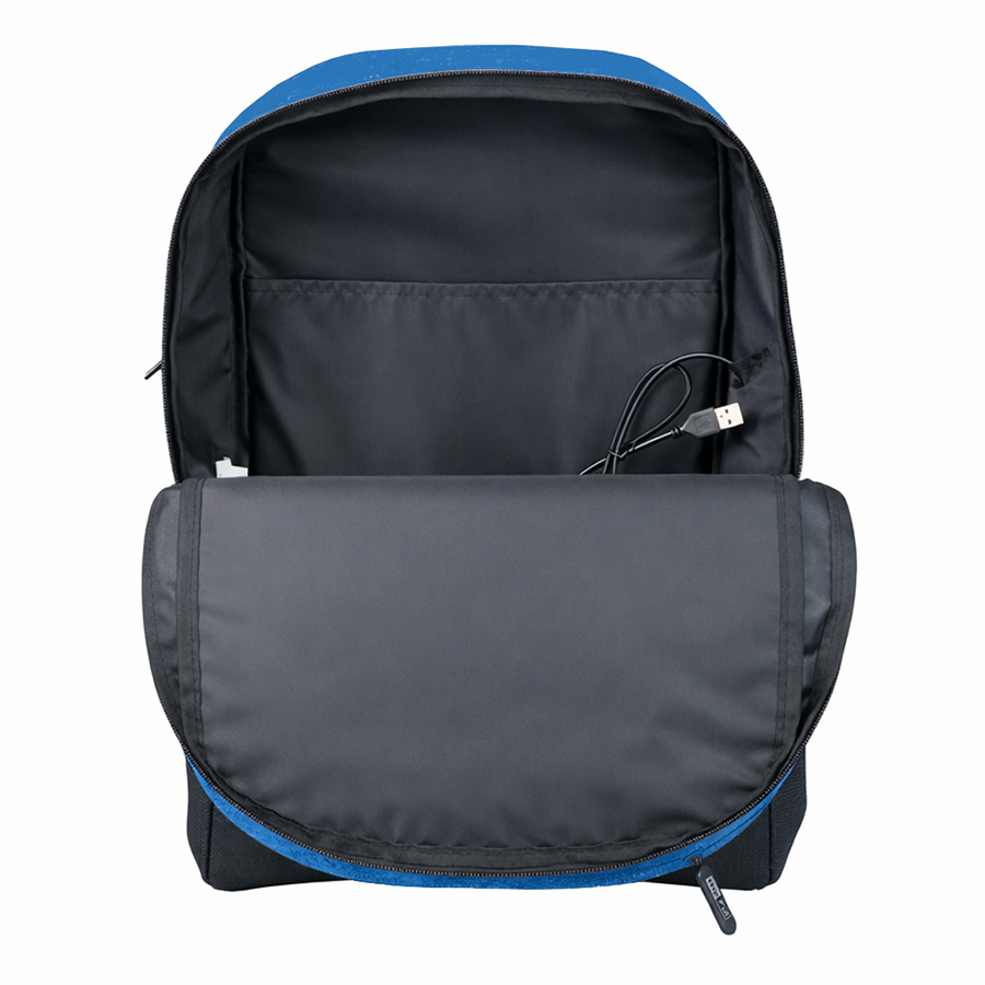 Рюкзак водостойкий "PULL", синий/чёрный, 45 x 28 x 11 см, 100% полиэстер 300D+600D