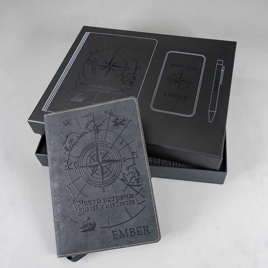 Набор подарочный  EMBER: ежедневник и power bank в коробке  с ложементом