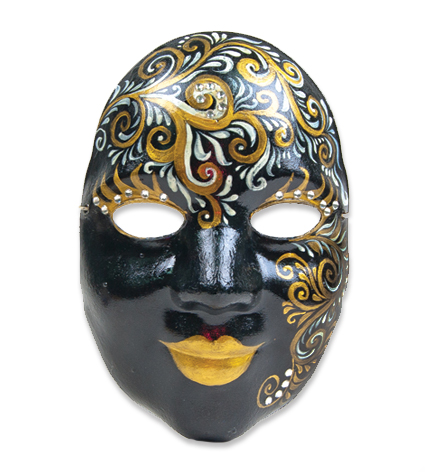 Комплект для раскраски "МАСКА", маска, кисть, краски,   папье-маше 