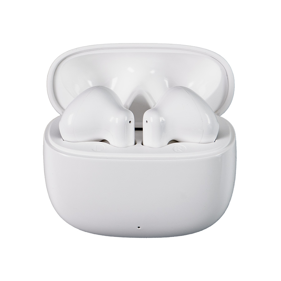 Наушники ECHO беспроводные без амбушюр, пластиковый корпус, белые