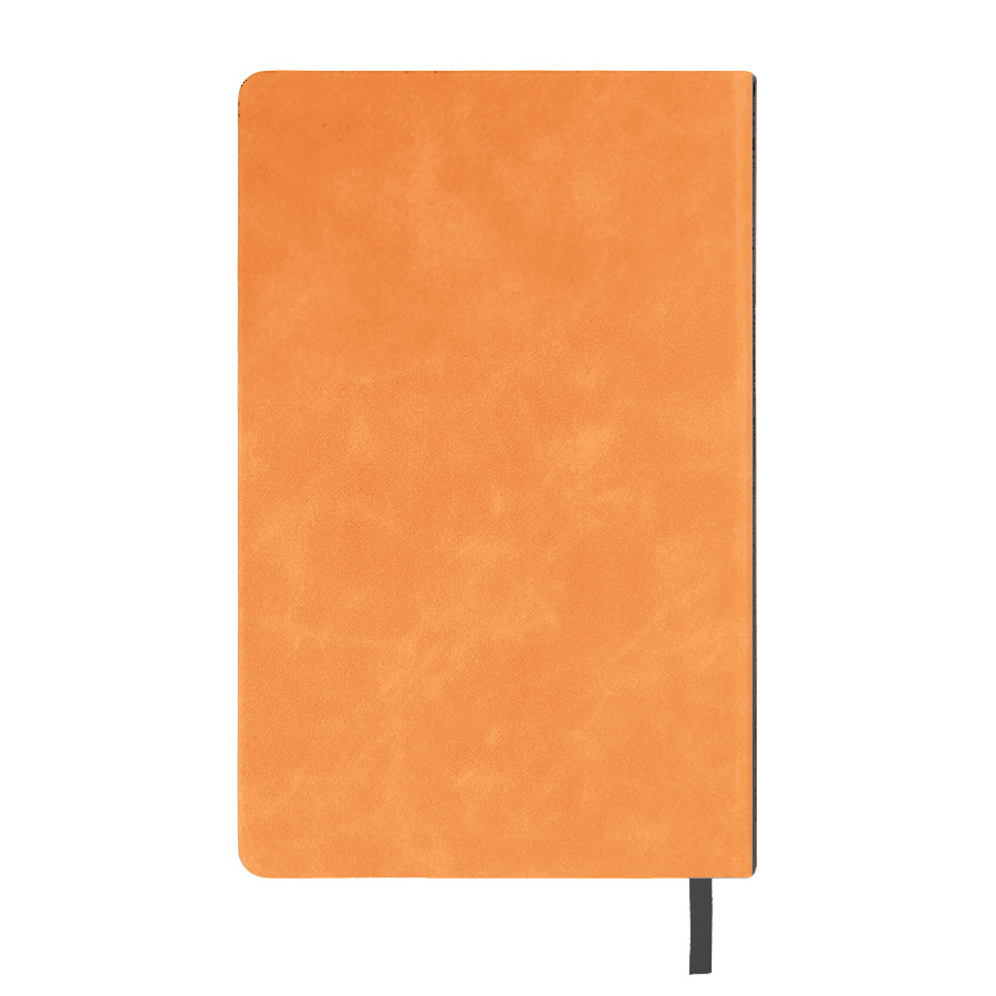 Ежедневник недатированный Muse, оранжевый, А5, с декоративной черной полосой, блок в линейку