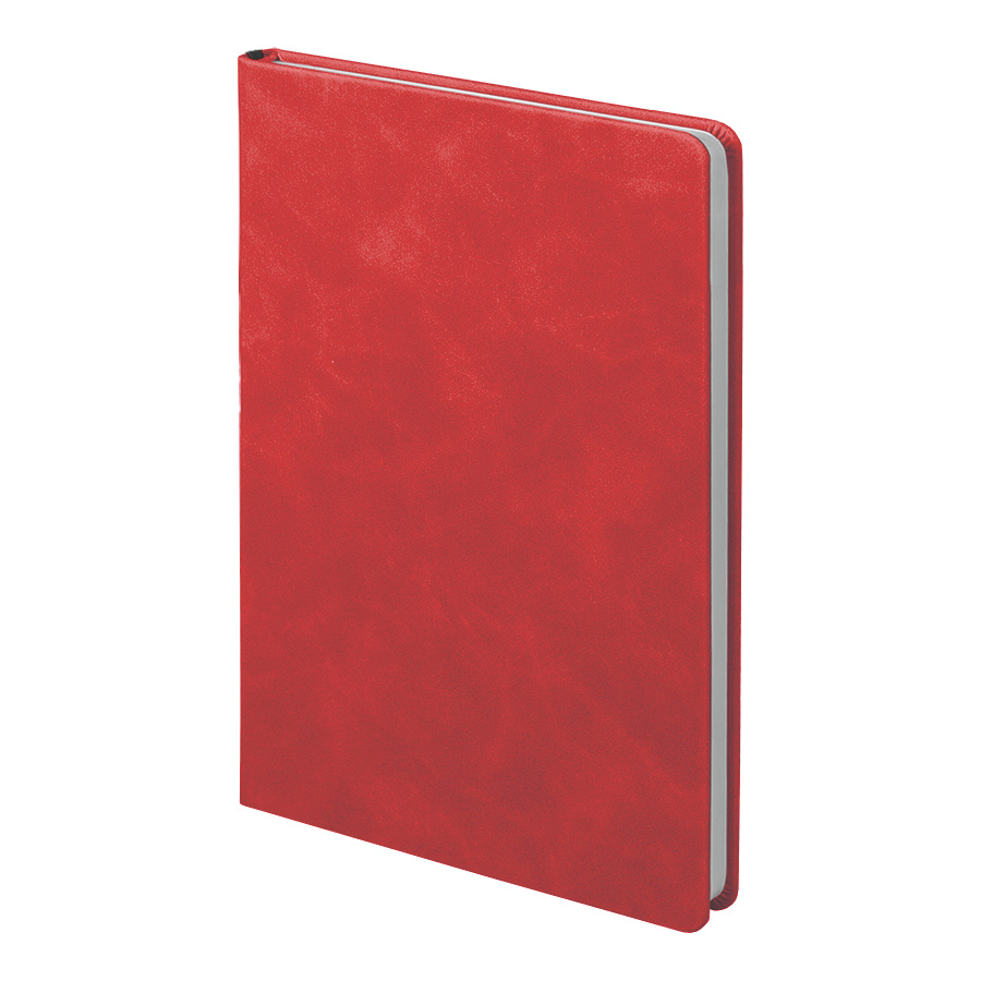 Ежедневник недатированный Muse, красный, А5, с декоративной черной полосой, блок в линейку