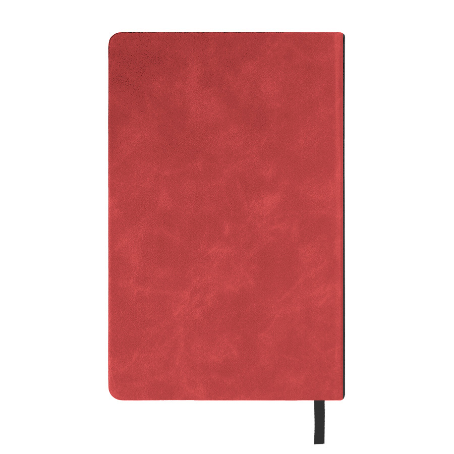 Ежедневник недатированный Muse, красный, А5, с декоративной черной полосой, блок в линейку