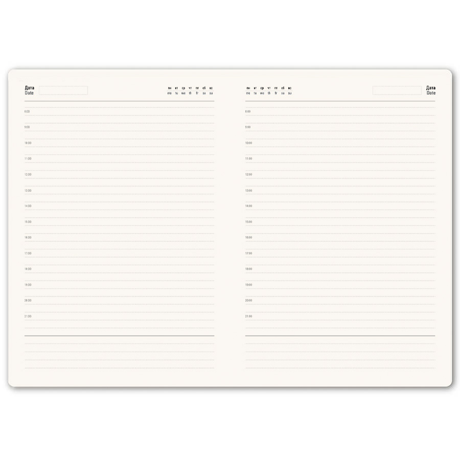 Ежедневник недатированный Solas, формат А5, с магнитом, зеленый, кремовый блок в линейку