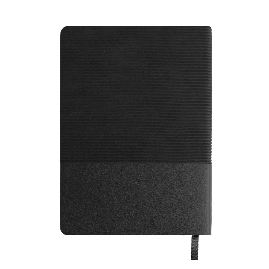 Ежедневник недатированный RIFF, черный, формат А5, блок в линейку
