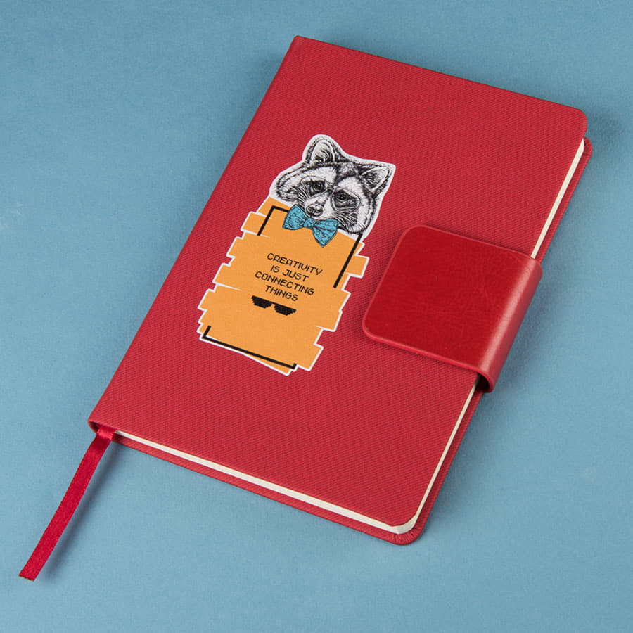 Ежедневник недатированный Stevie, А5,  бирюзовый, кремовый блок, без обреза