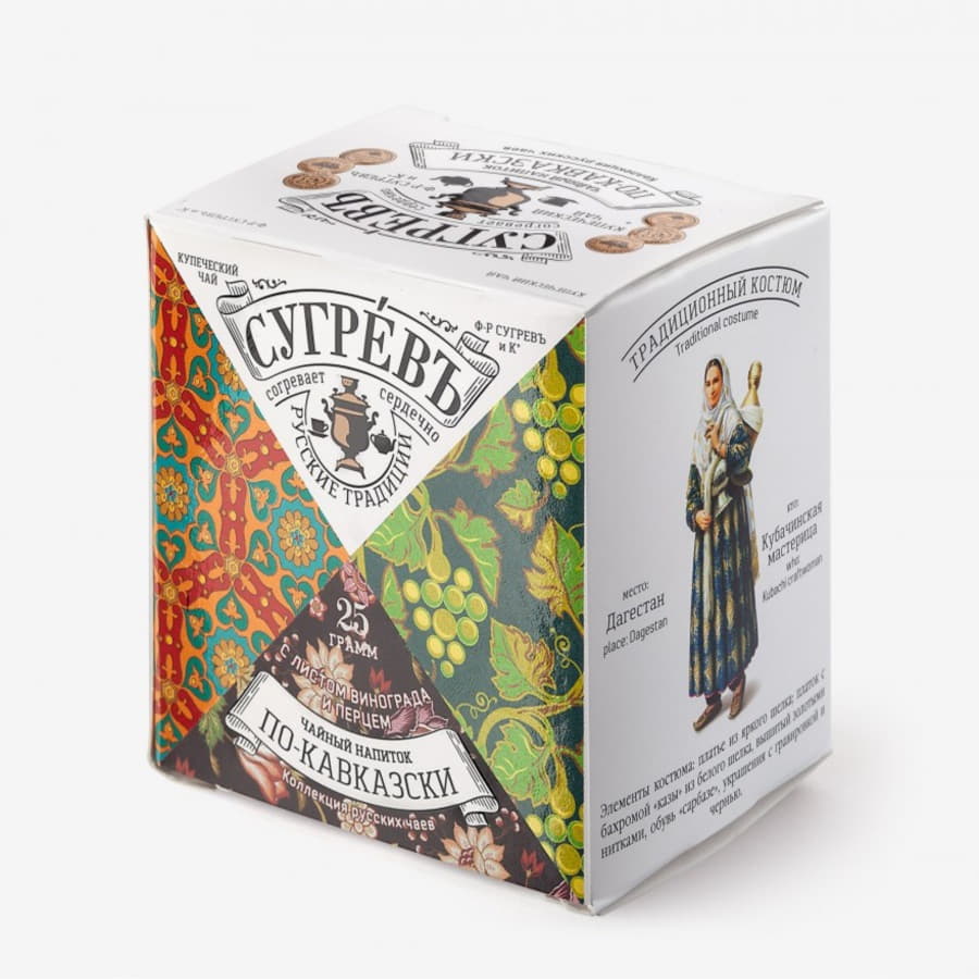 Коллекция подарочная из 8  чаёв СУГРЕВЪ в сумке из хлопка