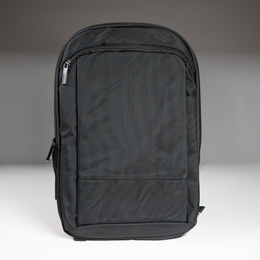 Расширяющийся  водостойкий рюкзак "Slim", чёрный, 45х30х6 см, ткань верха: 100% полиэстер 1680 D