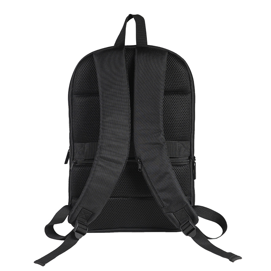 Расширяющийся  водостойкий рюкзак "Slim", чёрный, 45х30х6 см, ткань верха: 100% полиэстер 1680 D