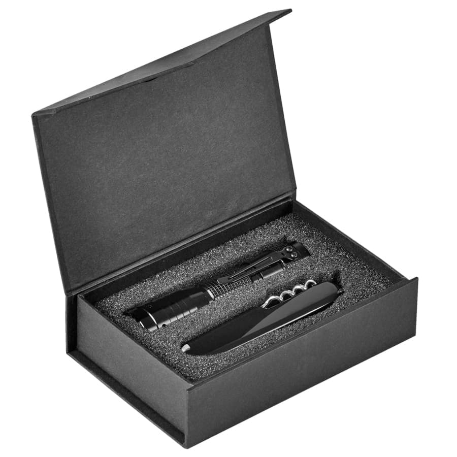 Набор: нож многофункциональный (13 функций) и фонарь в подарочной упаковке