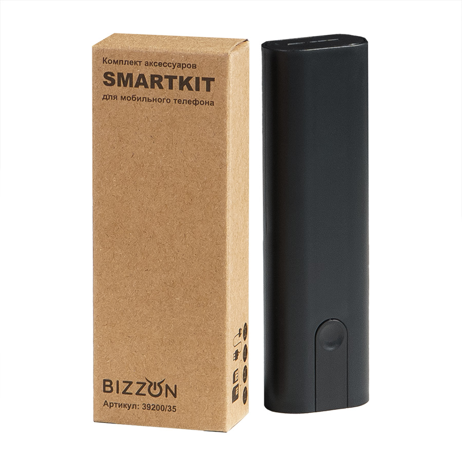 Комплект аксессуаров SMARTKIT для мобильного телефона, пластик, черный