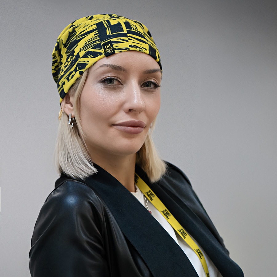 Образец снуд с  сублимационной печатью и жаккардовым логотипом CUSTOM MERCH, 100% полиэстер, 32*25 см