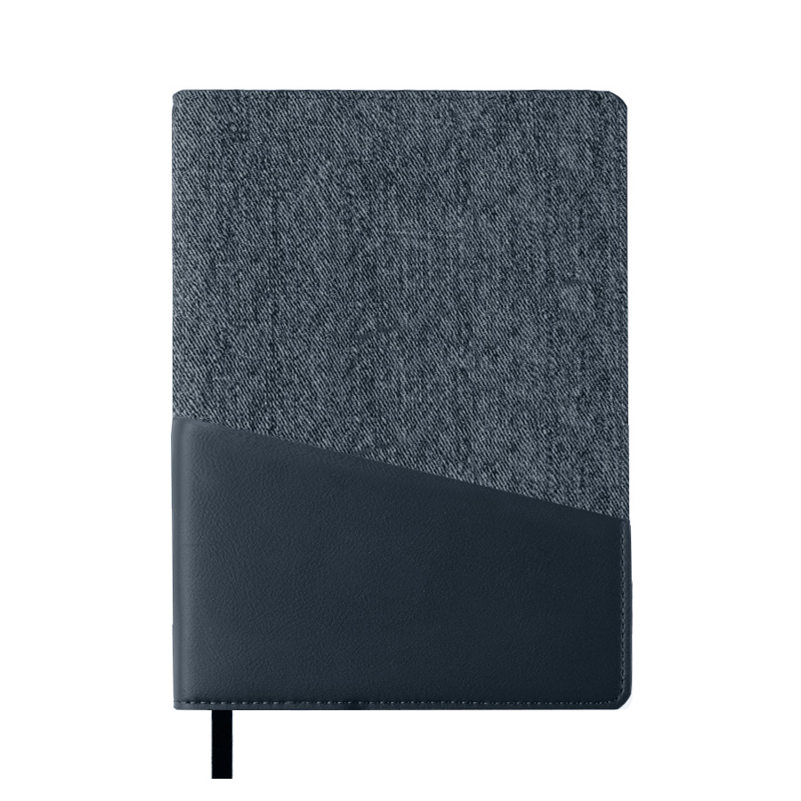 Ежедневник недатированный DENIM, синий, формат А5, блок в линейку