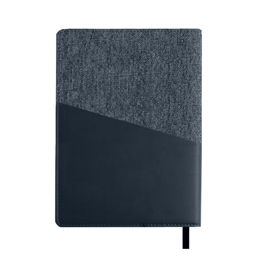 Ежедневник недатированный DENIM, синий, формат А5, блок в линейку