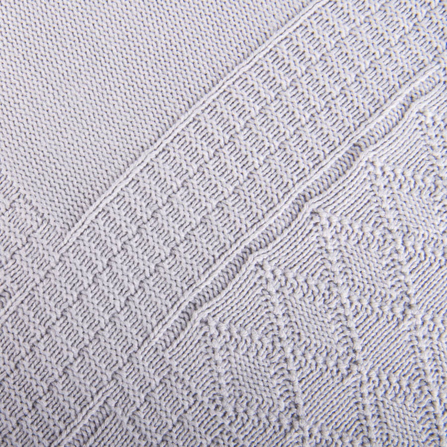 Плед LYKKE MINI, серый, шерсть 30%, акрил 70%, 120*170 см