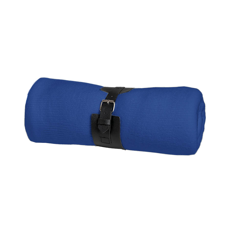 Плед  "Belt"; синий; 130 х 180 см; 100% акрил, с поясом