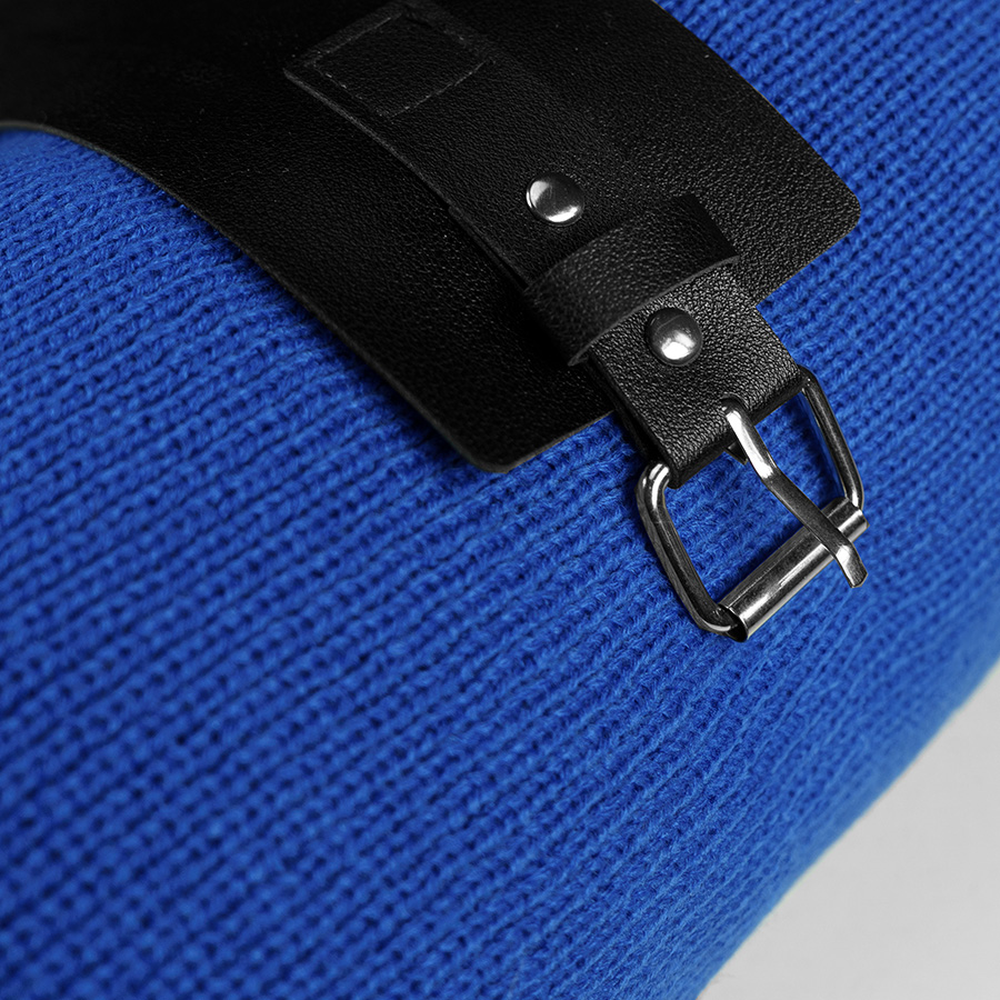 Плед  "Belt"; синий; 130 х 180 см; 100% акрил, с поясом