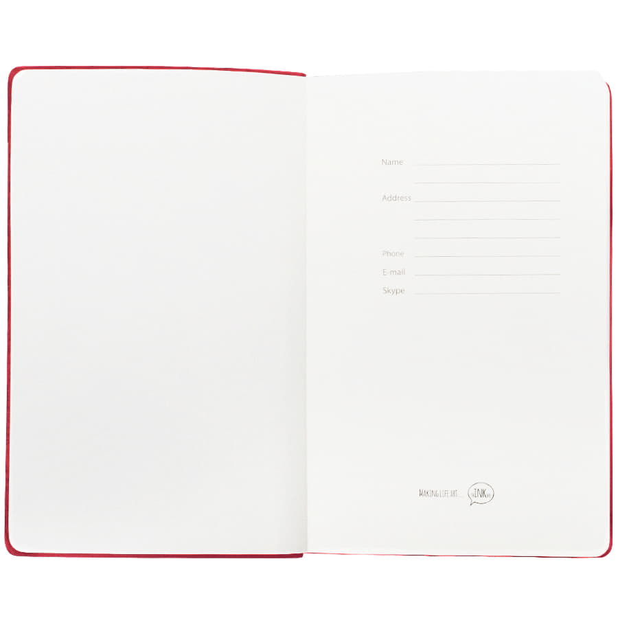 Бизнес-блокнот "URBAN", 130 × 210 мм, красный,  мягкая обложка,  блок-линейка, тиснение