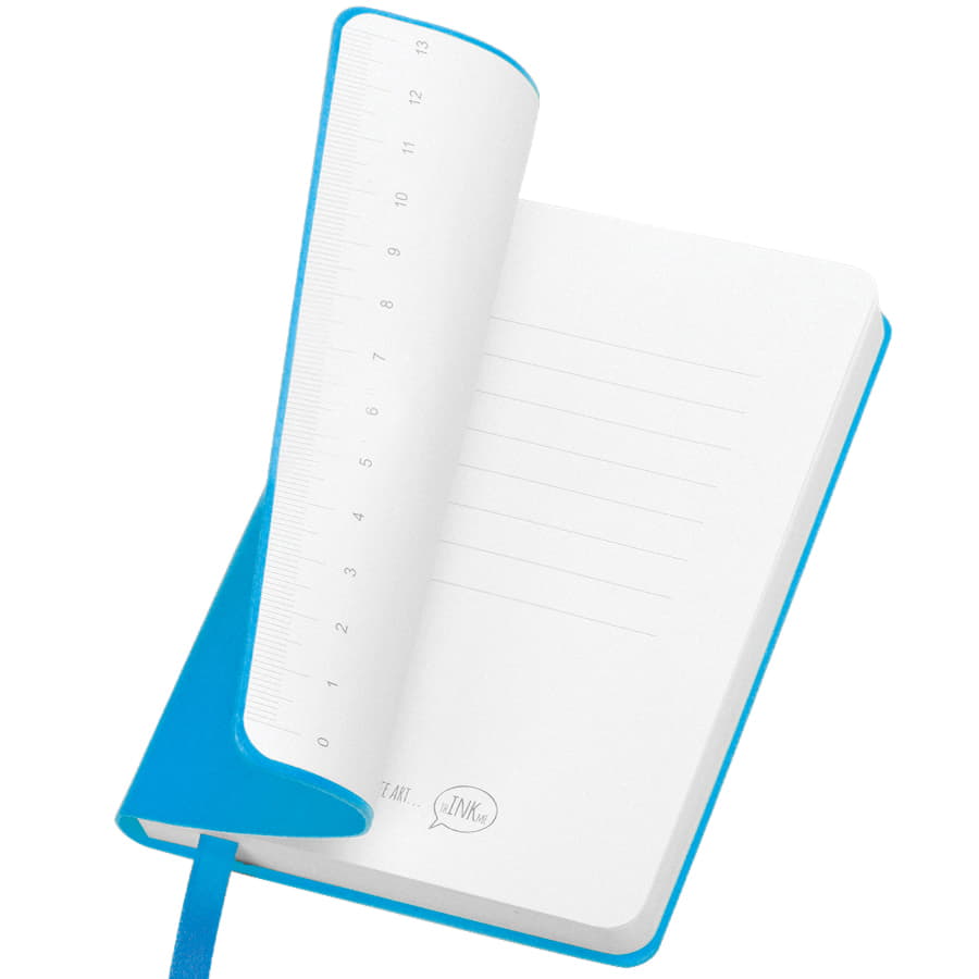 Блокнот  А6 "URBAN", мягкая обложка, голубой, в клетку