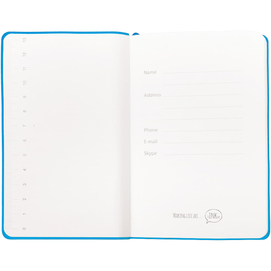 Блокнот  А6 "URBAN", мягкая обложка, голубой, в клетку