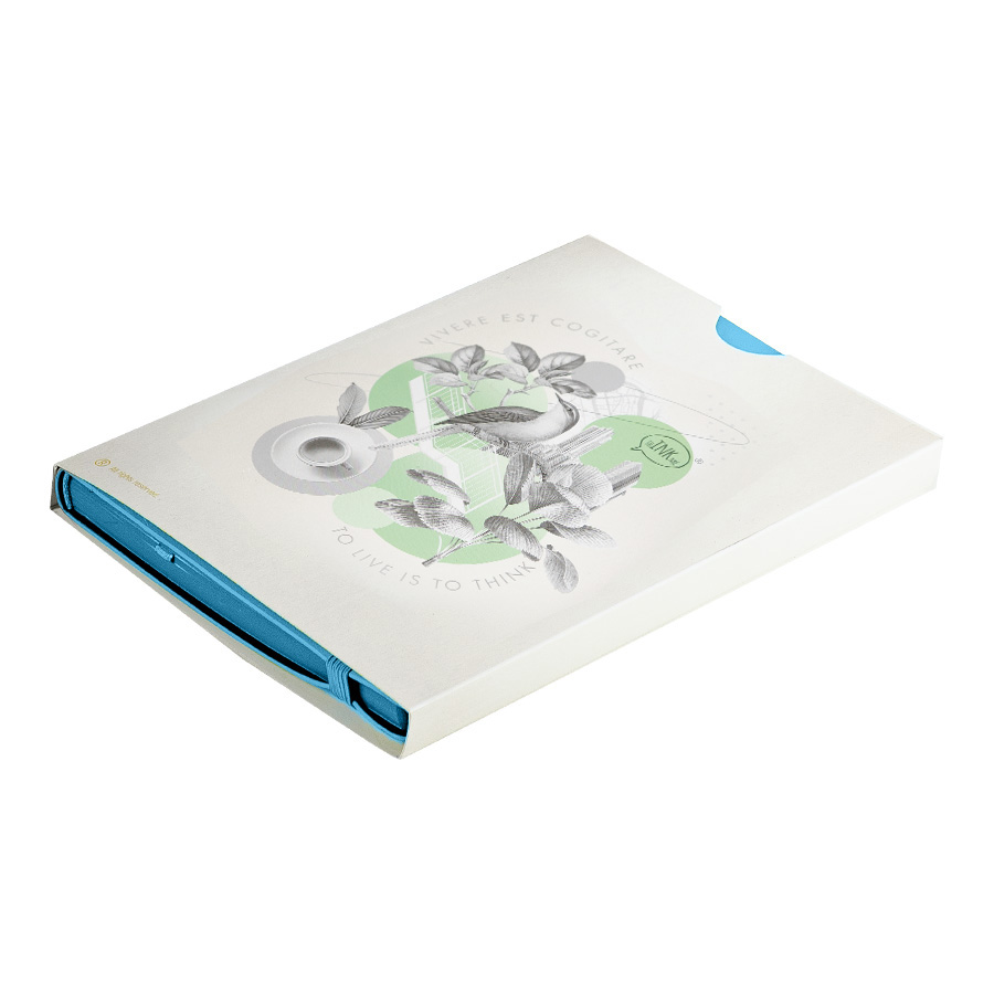 Бизнес-блокнот "RILY", формат А5,  голубой, блок в точку