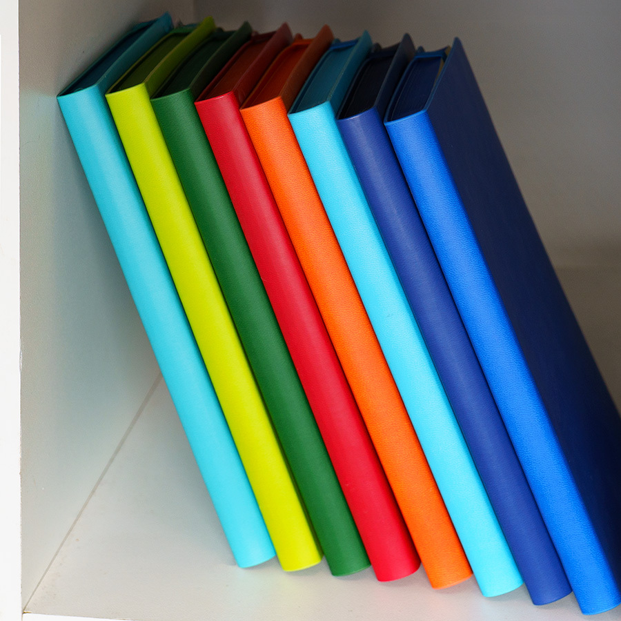 Бизнес-блокнот "RILY", формат А5,  синий, блок в точку