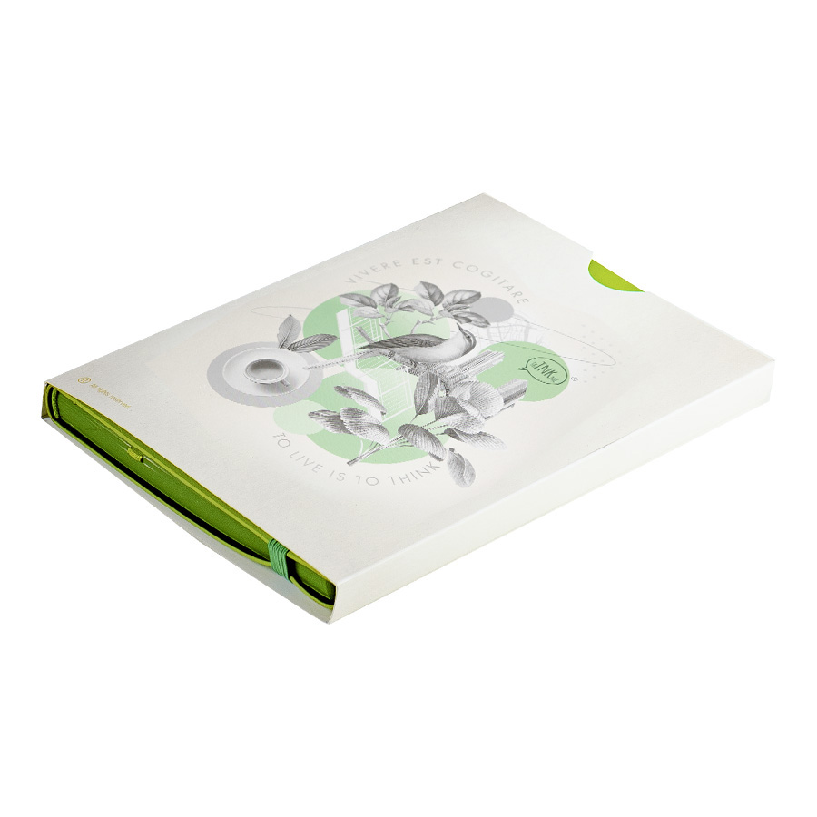 Бизнес-блокнот "RILY", формат А5,  зеленое яблоко, блок в точку