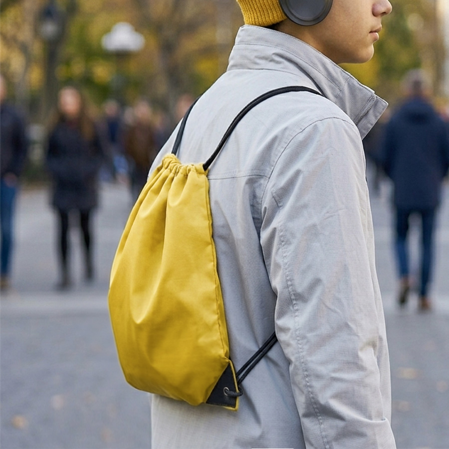 Рюкзак мешок с укреплёнными уголками BY DAY, зелёный, 35*41 см, полиэстер 210D