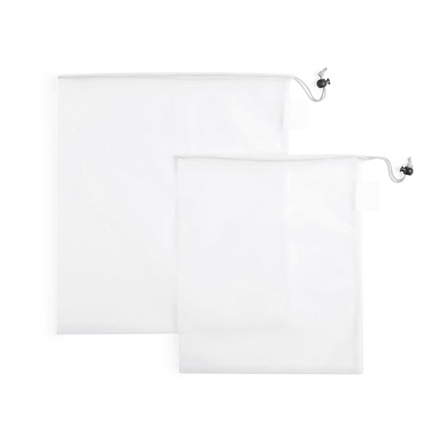Комплект из 2 мешочков "Kortal", белый, 1)35x30см, 2)30x25 см, 100% полиэстер, 25 г/м2