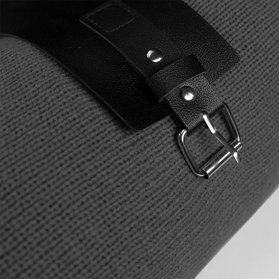 Плед  "Belt"; серый; 130 х 180 см; 100% акрил, с поясом