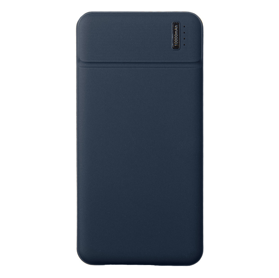 Универсальный аккумулятор Flash 10 (10000 мАч) с подсветкой и soft touch,синий,13,7х6,87х1,55 мм