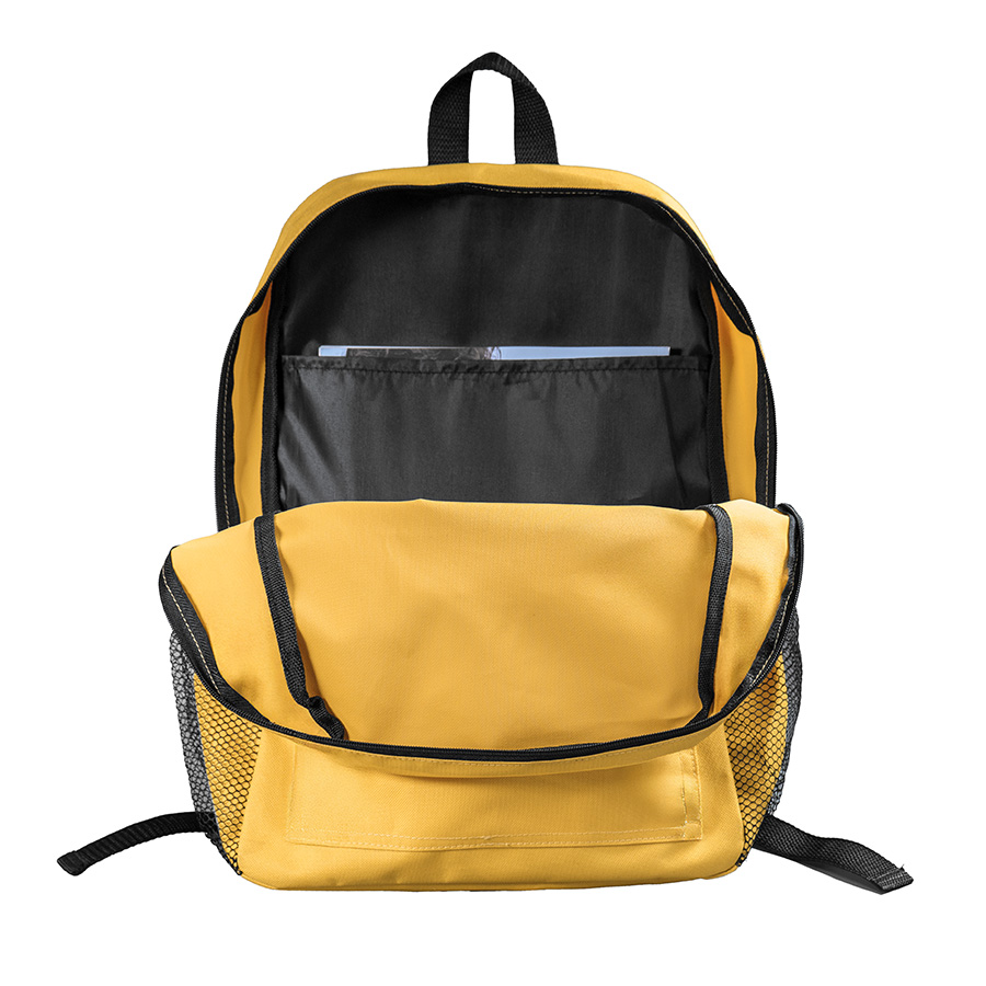 Рюкзак водостойкий "DISCO", желтый, 41 x 30 x11 см, 100% полиэстер 600D