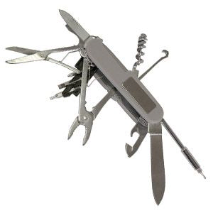 Нож складной с компасом и фонариком, многофункциональный, металл, резина