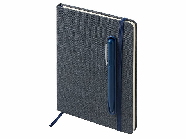 Блокнот А5 «NotaBene» с металлической шариковой ручкой и подставкой для телефона