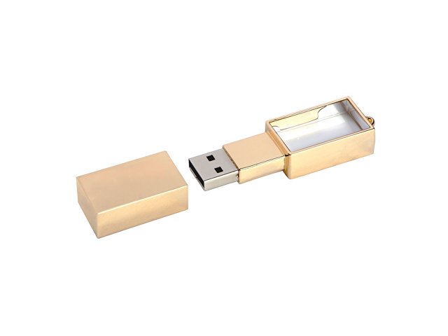 USB 2.0- флешка на 8 Гб кристалл в металле