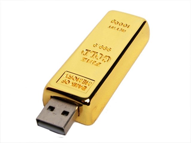 USB 2.0- флешка на 32 Гб в виде слитка золота