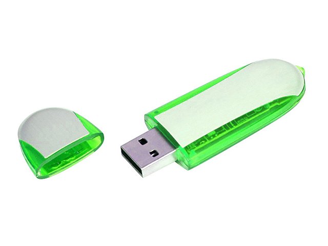 USB 2.0- флешка промо на 8 Гб овальной формы