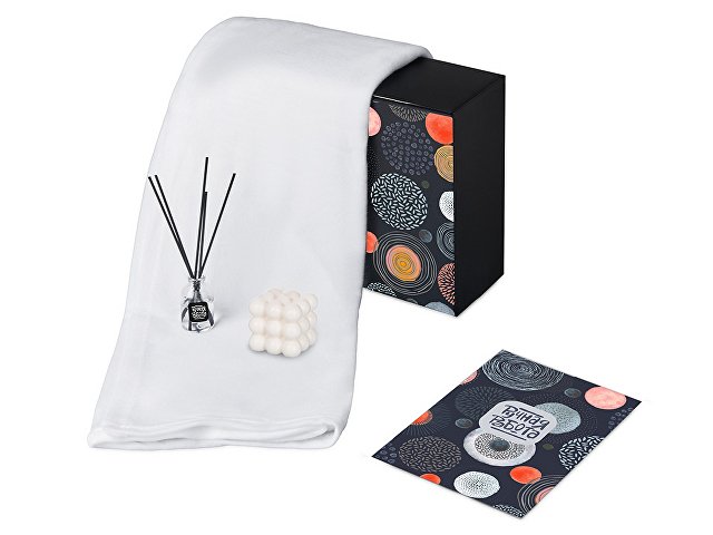 Подарочный набор «Re:y. Cocoon с пледом, свечой и диффузором