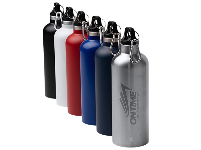 Бутылка «Лювак» из переработанной нержавеющей стали с карабином, 500 мл