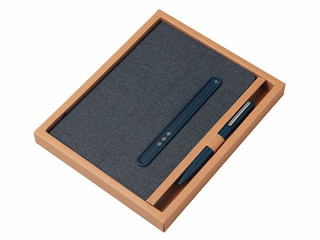 Блокнот А5 «NotaBene» с металлической шариковой ручкой и подставкой для телефона