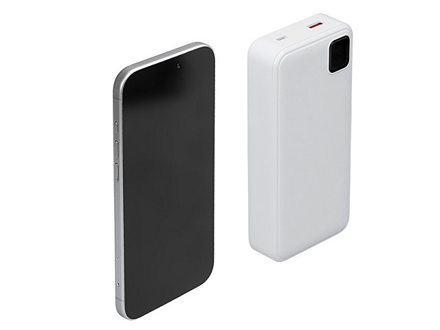 Внешний аккумулятор со встроенными кабелями «Фрэйм Про», быстрая зарядка, 20000мач