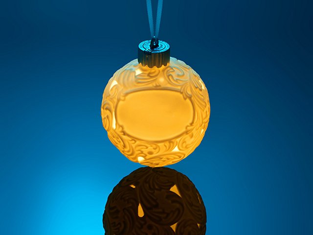 Шар новогодний с подсветкой и зоной для персонализации