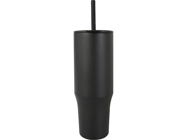 Герметичная термокружка «Brady» с силиконовой трубочкой, переработанная сталь, 900 мл