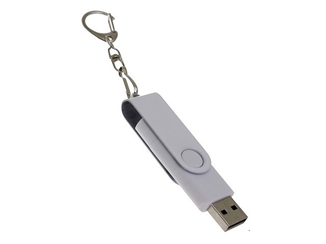 USB 3.0- флешка на 32 Гб с поворотным механизмом и дополнительным разъемом Type-C