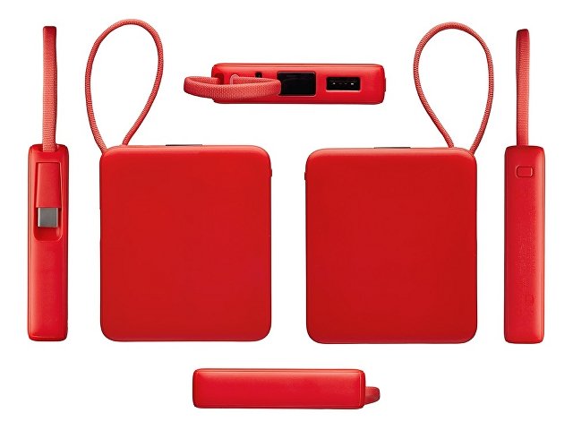 Внешний аккумулятор со встроенным кабелем USB-C «Дэнси», 5000 мАч